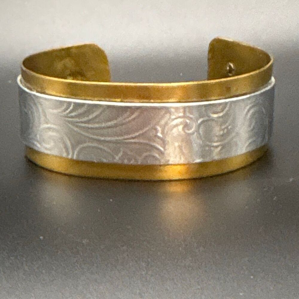 Brass Mixed Metals Bracelet Cuff, Aluminum, Handmade, NEW, Artisan